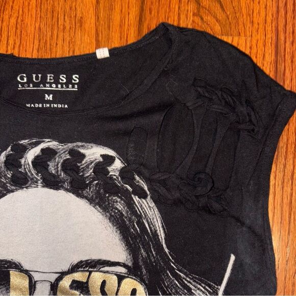 GUESS Los Angeles Graphic Tee – Women’s M, Black Gold Sunglasses Design - Picture 2 of 3